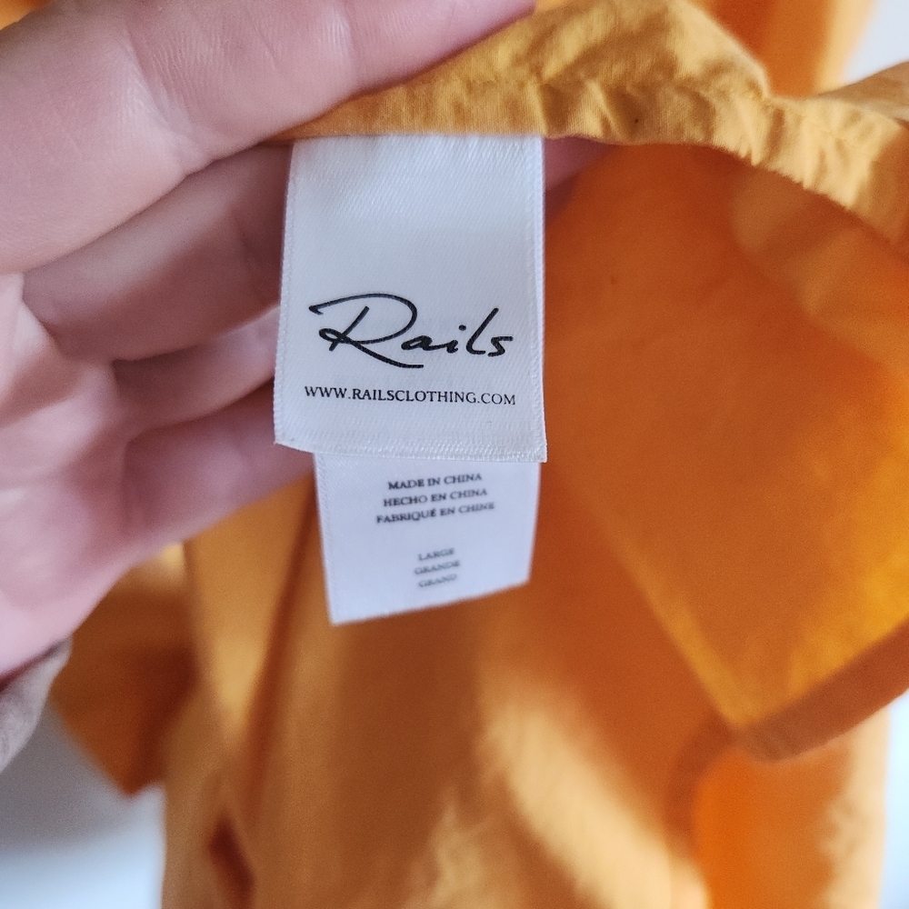Rails Maxi Organic Cotton Tank Top Sleeveless Summer Dress Marigold Yellow Large - Picture 9 of 13